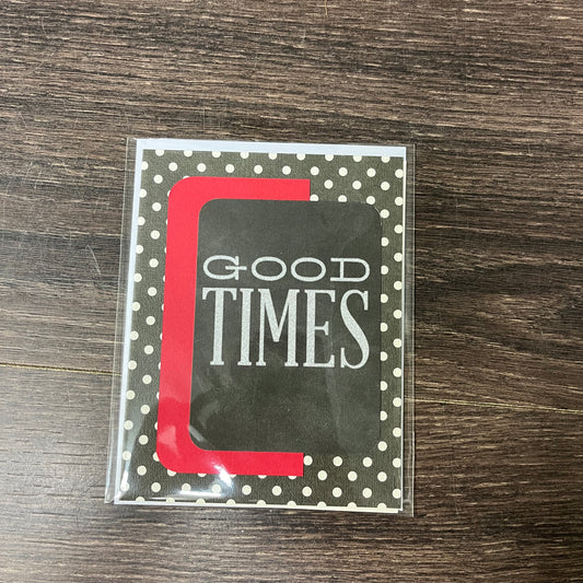 Handmade Card - Good Times - Red