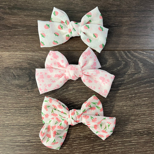 5" Fabric Bow - Pink