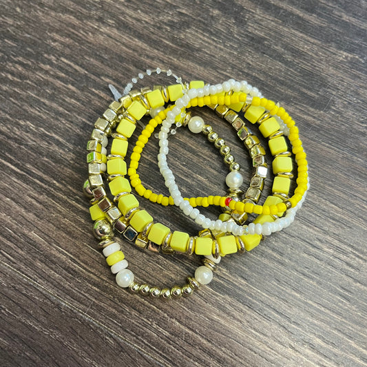 5pc Bracelet Set - Yellow