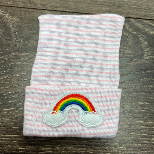 Baby Girl Hospital Hat - Rainbow