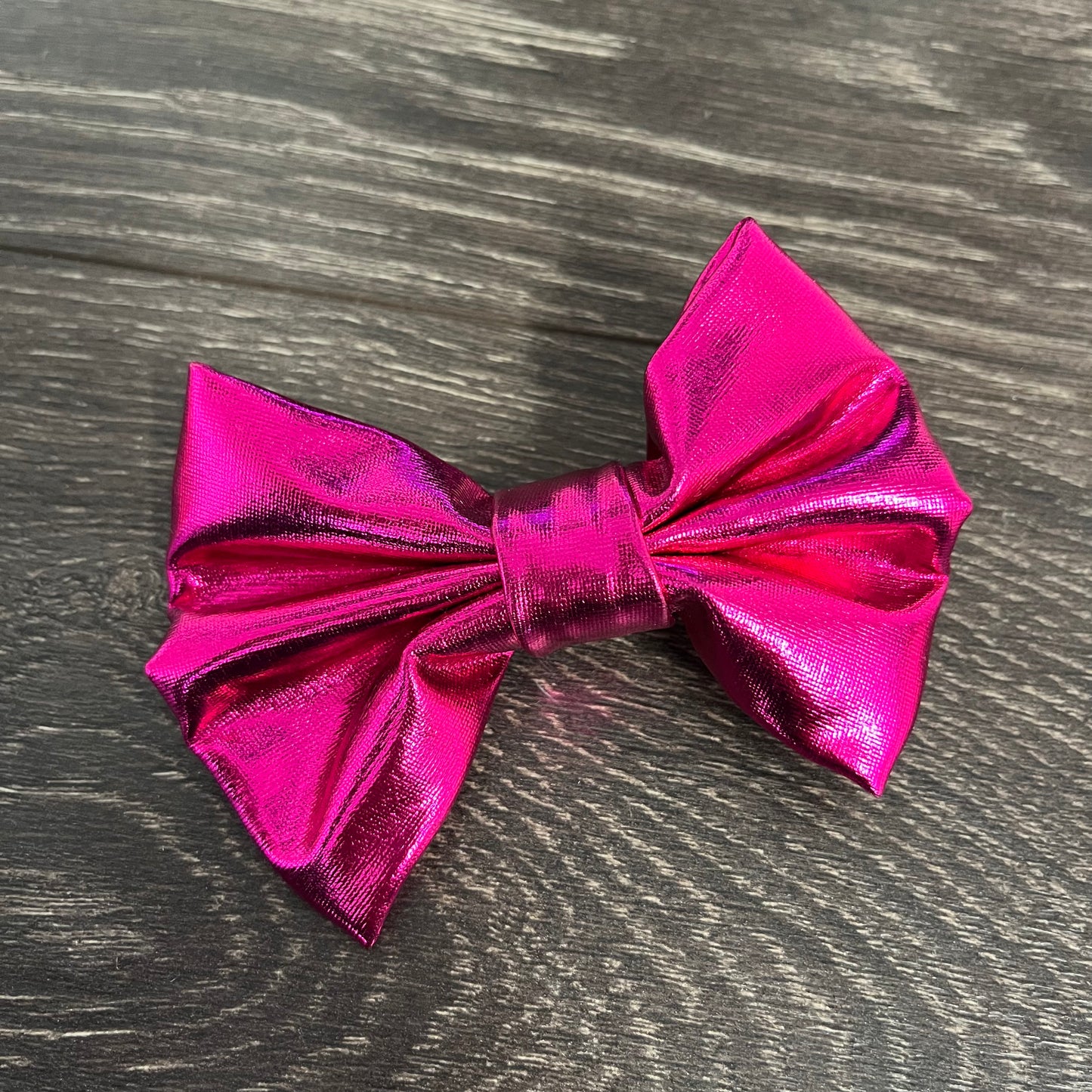 4" Leather Bow - Pink
