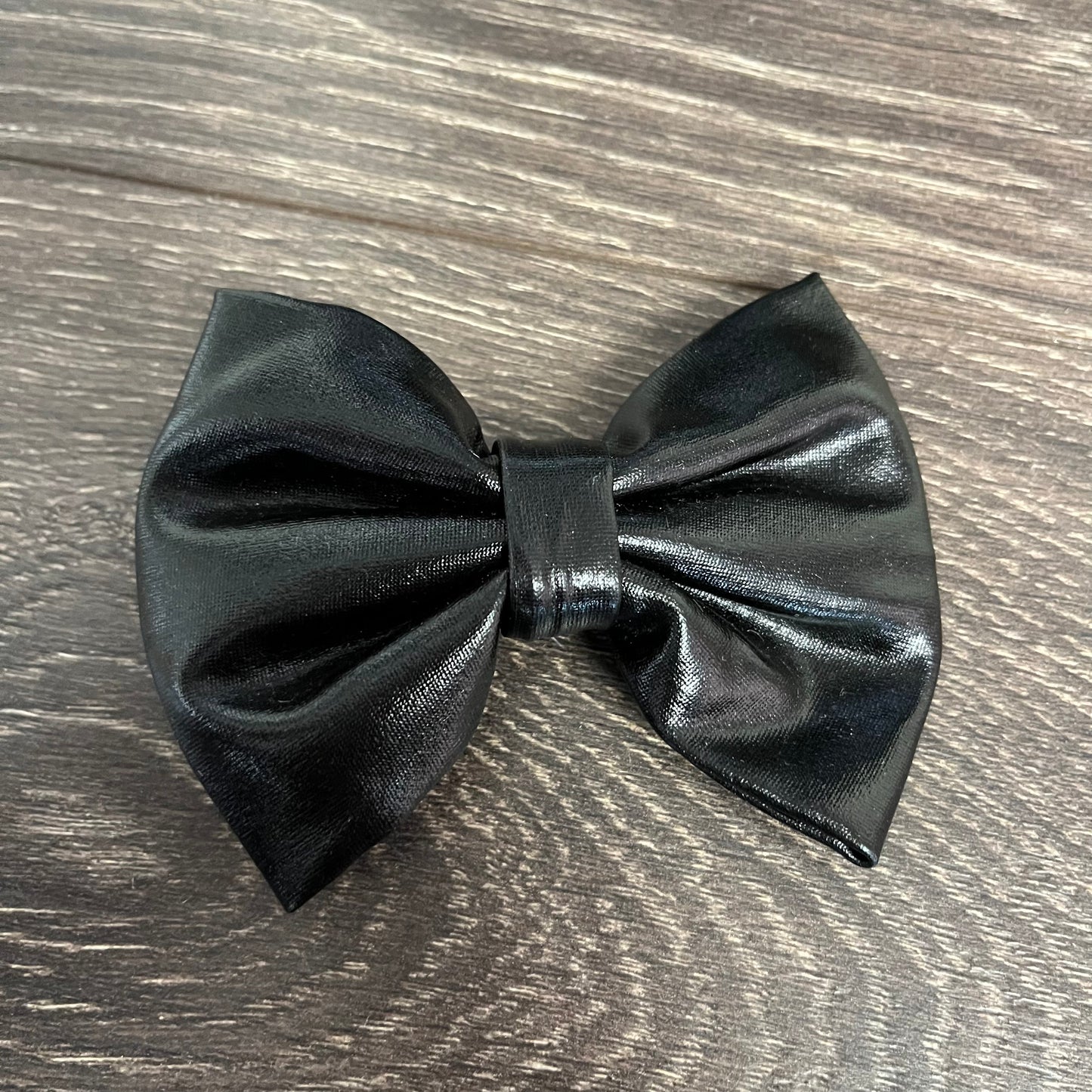 4" Leather Bow - Black