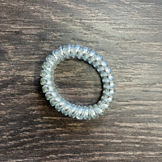 Spiral Hair Tie - Silver Metallic