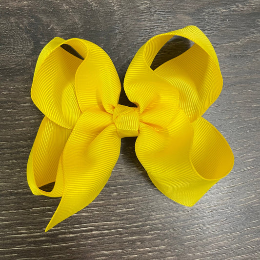 4" Solid Boutique Bow - Daffodil