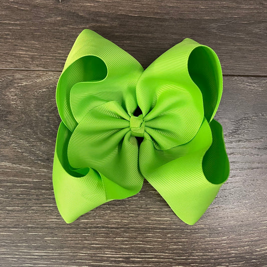 6" Solid Boutique Bow - Apple Green