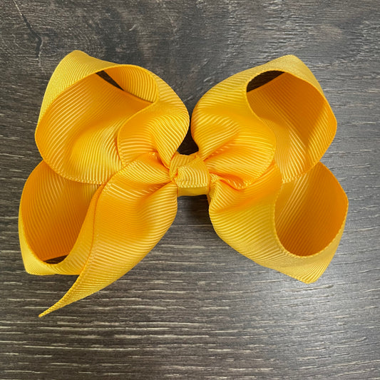 4" Solid Boutique Bow - Yellow Gold