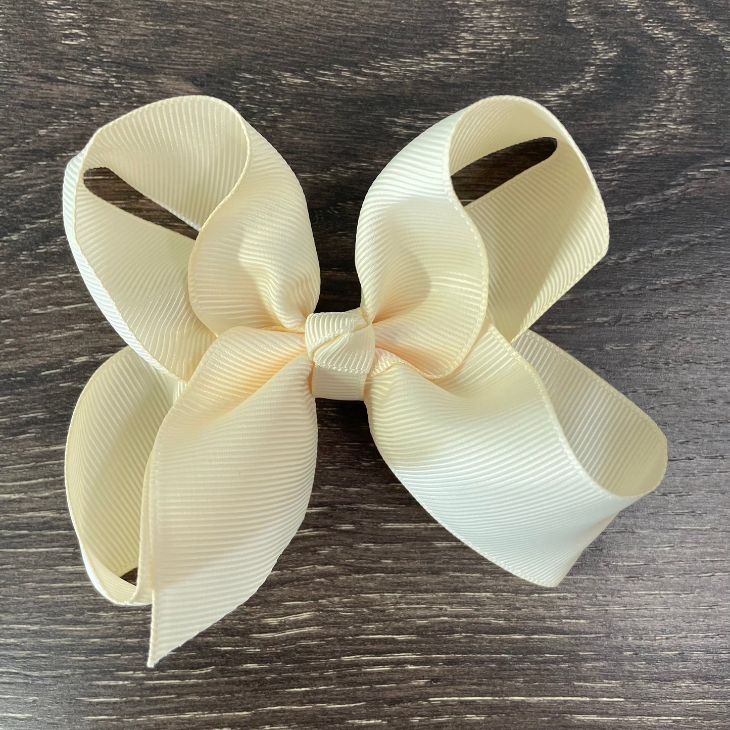 4" Solid Boutique Bow - Ivory