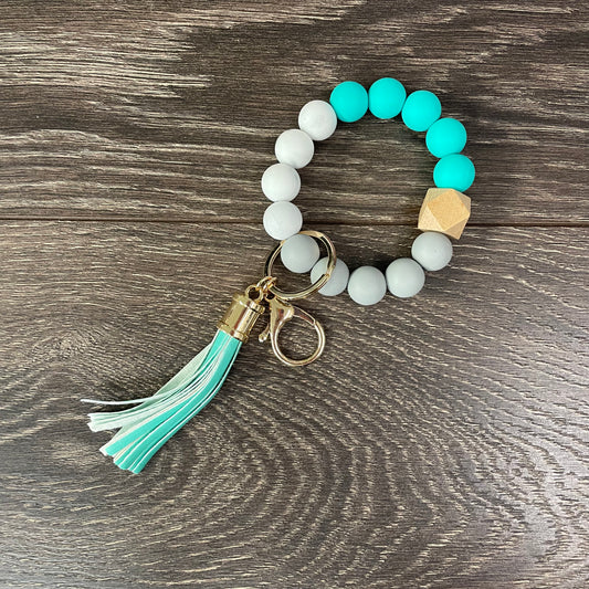 Silicone Beaded Key Ring - Tropic