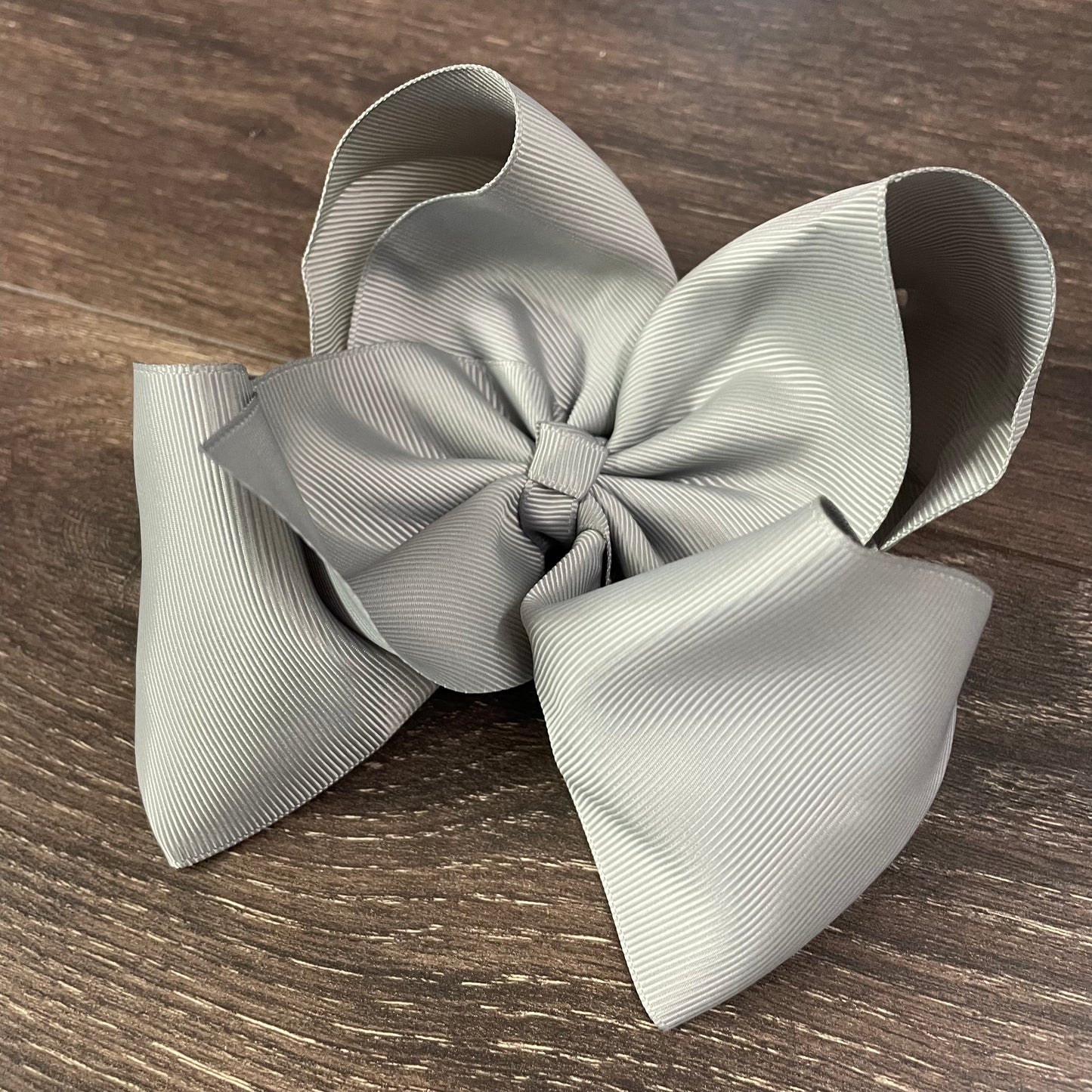 6" Solid Boutique Bow - Silver