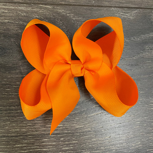 4" Solid Boutique Bow - Tangerine