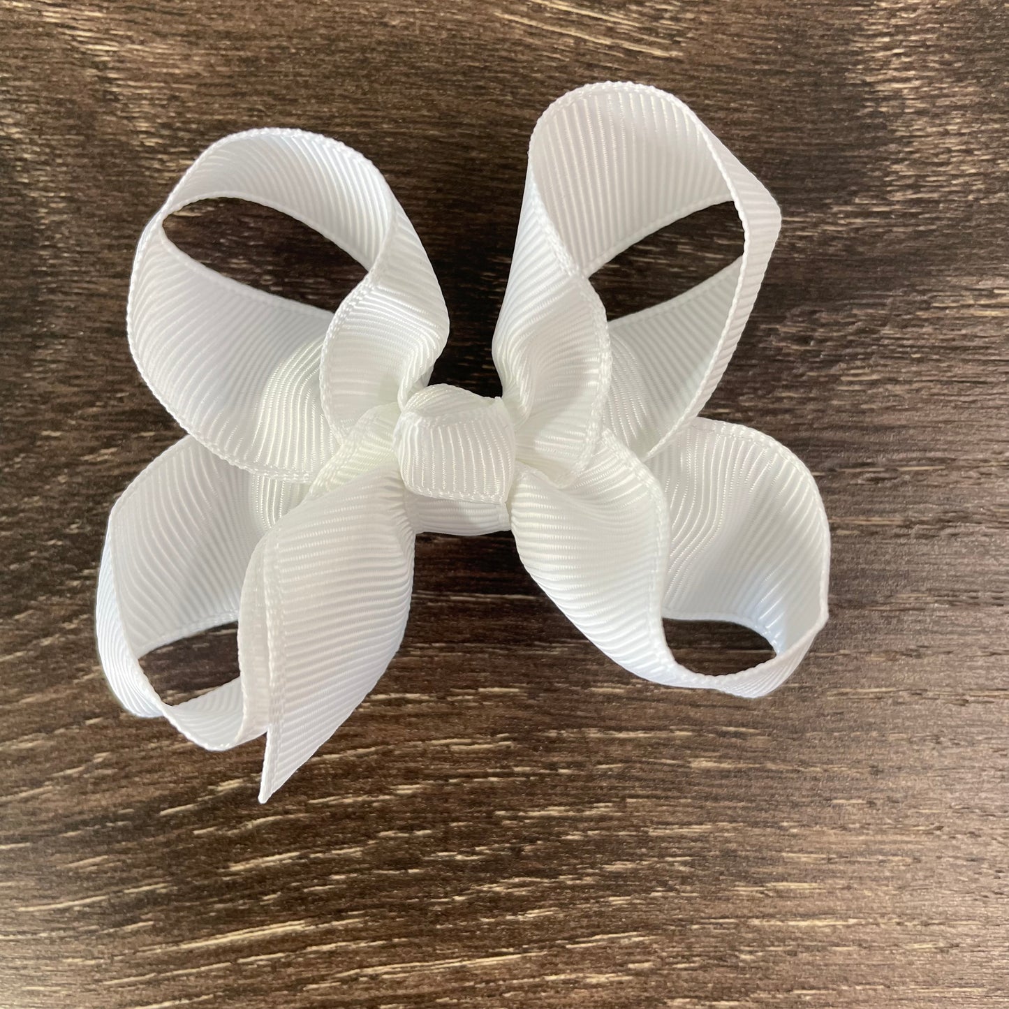 3" Solid Boutique Bow - White