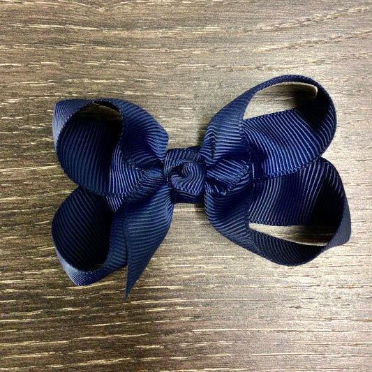 3" Solid Boutique Bow - Navy