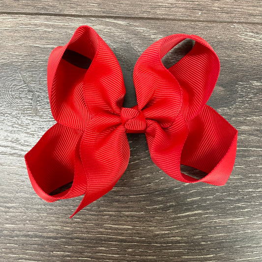 4" Solid Boutique Bow - Red