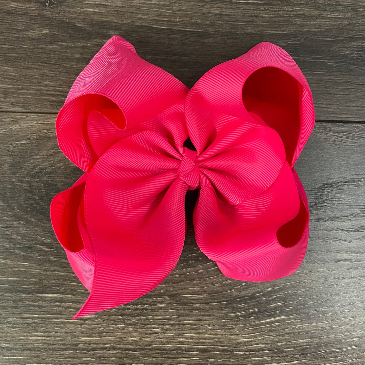 6" Solid Boutique Bow - Shocking Pink