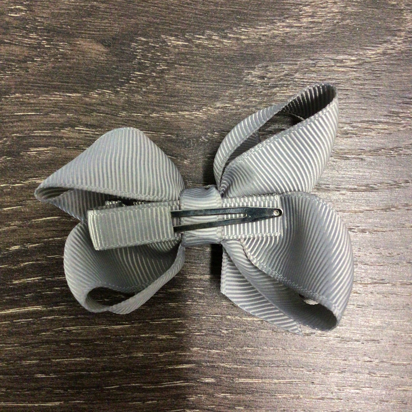3" Solid Boutique Bow - Silver